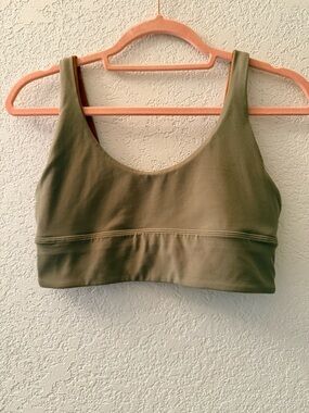 LULULEMON Align Reversible Athletic Women’s Sports Bra Green Brown Size 8